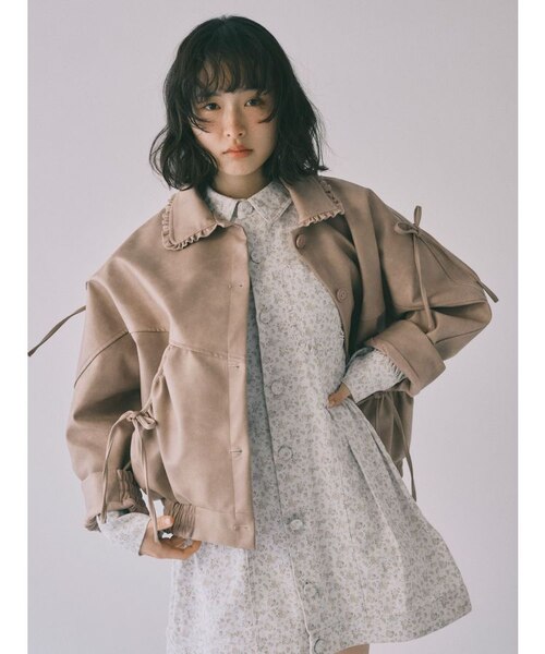 ギャザーリボンジャケット｜メリージェニーの通販｜&mall（アンド