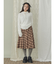 チェックレースプリーツスカート