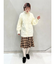 チェックレースプリーツスカート