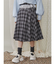 チェックレースプリーツスカート