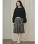 チェックレースプリーツスカート