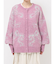 ribbon jacquard knit cardigan