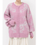 ribbon jacquard knit cardigan