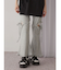 レースカットフリルリブパンツ
