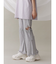 レースカットフリルリブパンツ