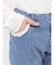 ribbonスリムフレアデニムパンツ