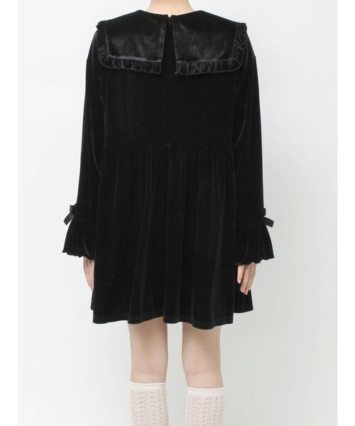 ベロアリボンミニワンピース｜メリージェニーの通販｜&mall（アンド