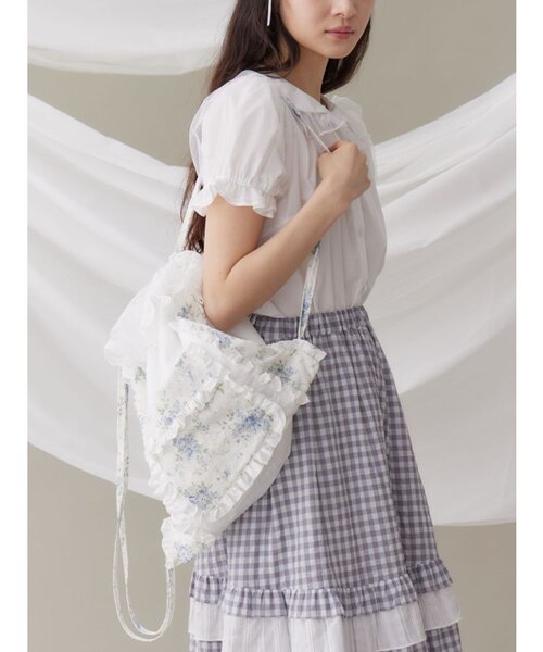 floralレースナップサック｜メリージェニーの通販｜&mall（アンド 