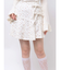 flowerリボンプリーツミニスカート