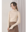 frillリブタートルニットtops