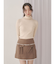 frillリブタートルニットtops