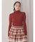 frillリブタートルニットtops