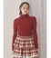 frillリブタートルニットtops