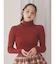 frillリブタートルニットtops