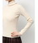 frillリブタートルニットtops