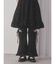 レースカットフリルリブパンツ