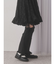 レースカットフリルリブパンツ