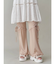 レースカットフリルリブパンツ