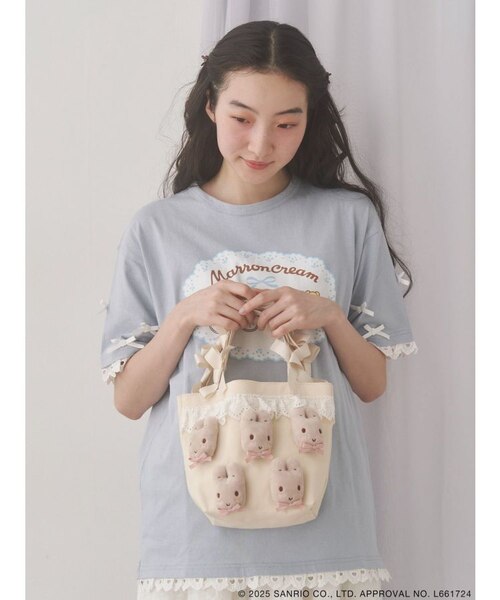 マロンクリームribbonハンドルミニトート｜メリージェニーの通販