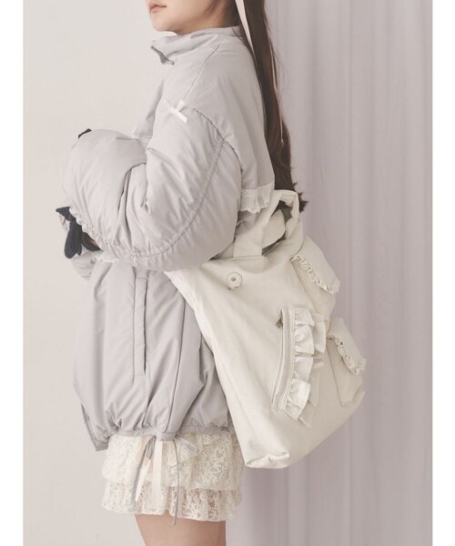 PUレザーフリルショルダーバッグ｜メリージェニーの通販｜&mall