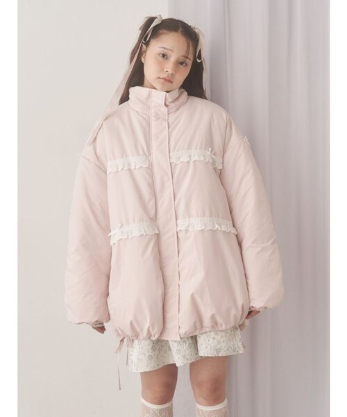 ribbonフリルパデットジャケット｜メリージェニーの通販｜&mall