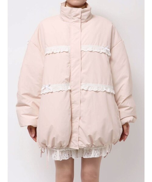 ribbonフリルパデットジャケット｜メリージェニーの通販｜&mall