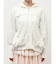 frill lace puff hoodie