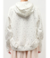 frill lace puff hoodie