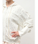 frill lace puff hoodie
