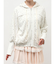 frill lace puff hoodie
