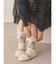 もこもこbear knit socks