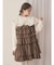 チェックホイップクリームミニワンピース