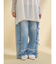 バレルレッグリボンデニムパンツ