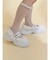 frill mary jane metal sneakers