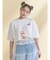 ribbon dog collage tee
