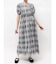 pindot checkスカラップワンピース