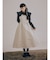 apron jacquardワンピース