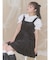 サイドリボンベロアミニキャミワンピース