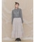 lace ribbonギャザースカート