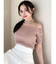 パールチョーカーニットトップス