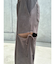 サイドリボンスウェットワイドパンツ
