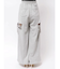 サイドリボンスウェットワイドパンツ
