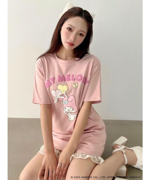 メロクロコラボ】リボンポイントビッグTシャツ｜リゼクシーの