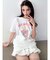 【メロクロコラボ】リボンポイントビッグTシャツ