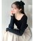 シンプルデザインニットトップス