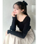 シンプルデザインニットトップス
