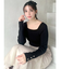 シンプルデザインニットトップス