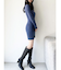 リブニットワンピース【ブルーWEB限定カラー】