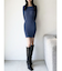 リブニットワンピース【ブルーWEB限定カラー】