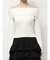 リブニットオフショルトップス